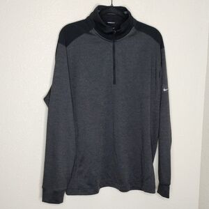 Nike Golf 1/4 Zip Pullover Gray Black Size Mens XL 585777-032